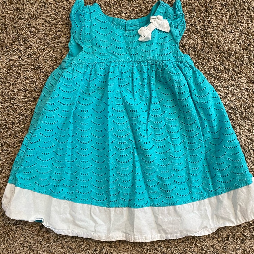 Teal Gymboree cap sleeve dress